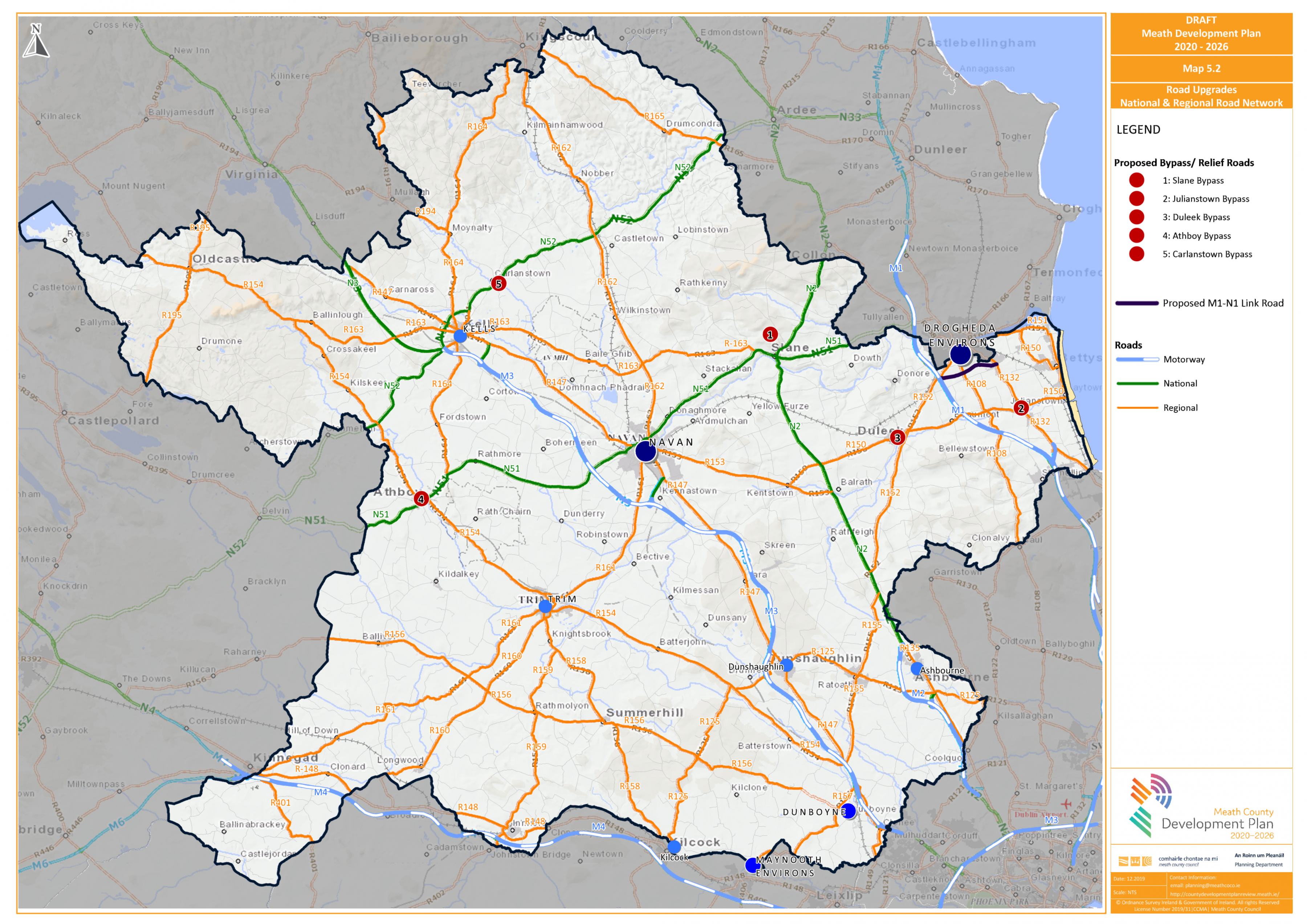 Map 5.2 Road Upgrades Regional   National 